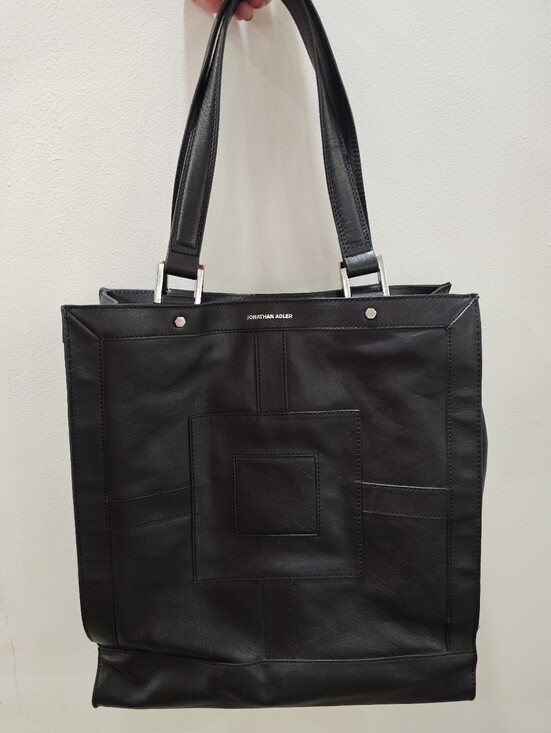 Jonathan Adler Handbags - Jonathan Adler Black Full Leather Nixon Tote Bag With OG Dust Bag 9.5/10